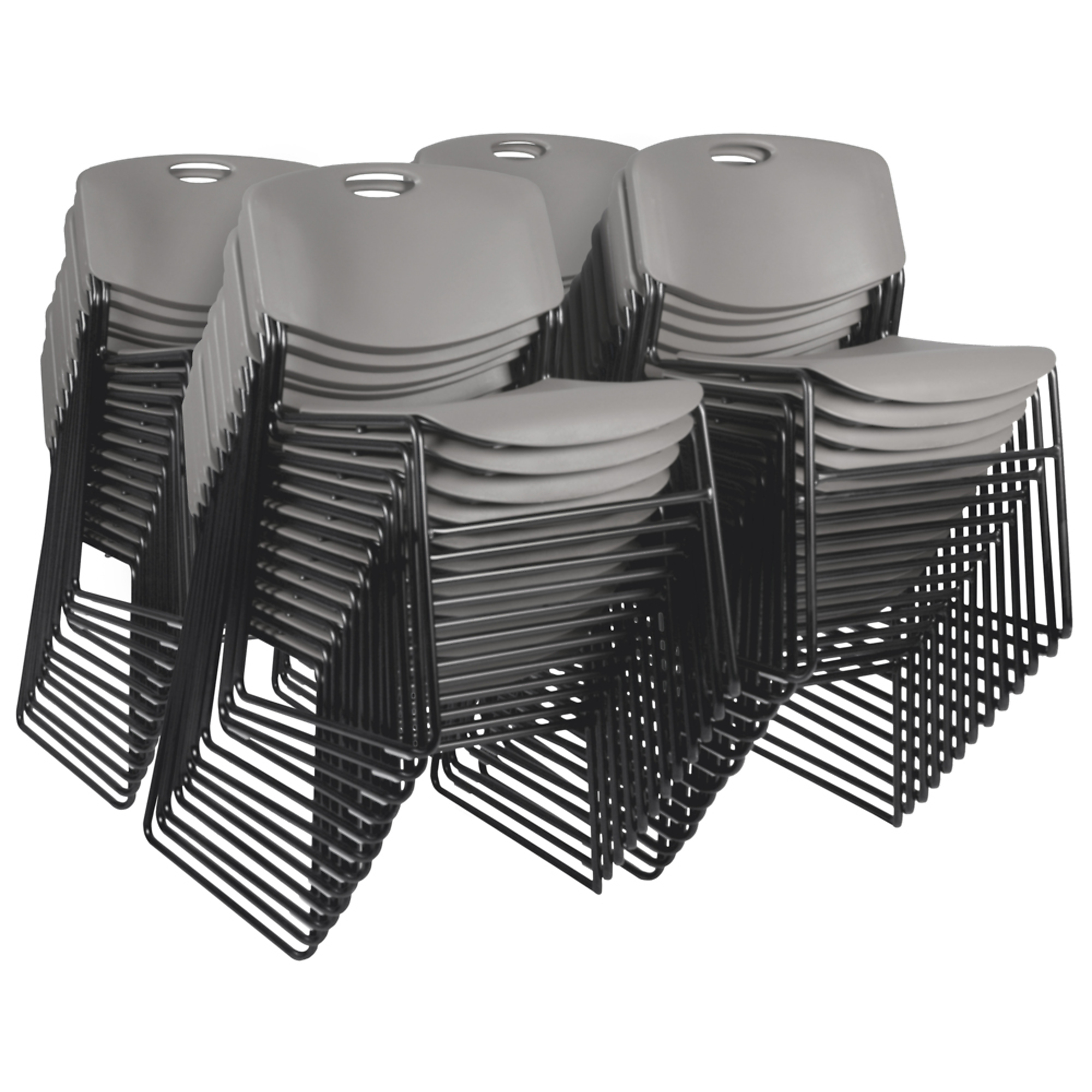Regency Furniture, Zeng Ultra Compact Armless Stackable Chair Grey, Included (qty.) 50 Model# 4400GY50PK